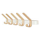 Alternate image 0 for Squared Away&reg; Wall Mounted Ash Wood 5-Hook Rack in Coconut Milk