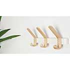 Alternate image 1 for Squared Away&reg; Wall Mounted Ash Wood 3-Hook Rack in Coconut Milk