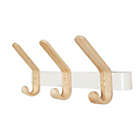 Alternate image 0 for Squared Away&reg; Wall Mounted Ash Wood 3-Hook Rack in Coconut Milk