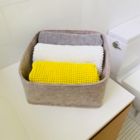 Alternate image 4 for Squared Away&trade; Small Felt Bin in Egret