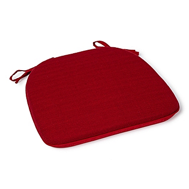Simply Essential&trade; Textured Chair Pad in Red. View a larger version of this product image.