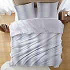 Alternate image 2 for Striped Faux Fur 3-Piece Full/Queen Comforter Set in Grey