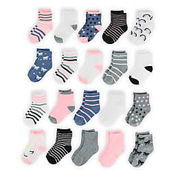 Capelli New York Size 3-12M Dreamy Unicorn 20-Pack Assorted Socks