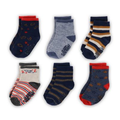 Capelli New York Size 6-24M 6-Pack Space Socks
