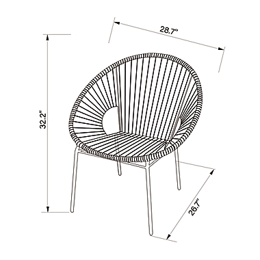Studio 3B&trade; Sora Outdoor String Stacking Chair in Green. View a larger version of this product image.