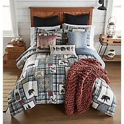 Donna Sharp Forest Symbols 3-Piece King Comforter Set in Navy/Grey
