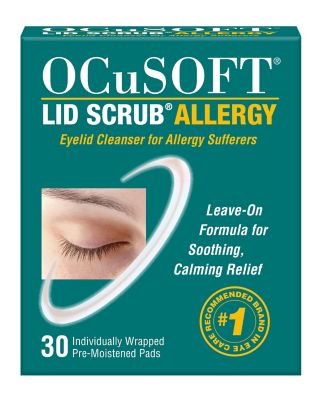 OCuSOFT&reg; 30-Count Lid Scrub&reg; Allergy Eyelid Cleanser Pads