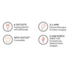 Alternate image 2 for Sharper Image&reg; Socket Shelf&trade; Ultra Surge Protector in White