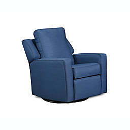 The 1st Chair Hampton Swivel Gliding Recliner in Blue