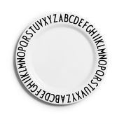 Melamine Plate in White/Black