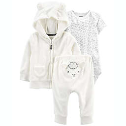 carter's® 3-Piece Sheep Little Cardigan Set in Ivory