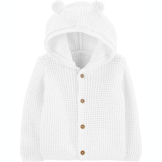 Alternate image 1 for carter's® Hooded Cardigan in Ivory