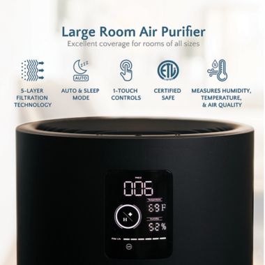 Our Happi Air Purifier in Black. View a larger version of this product image.
