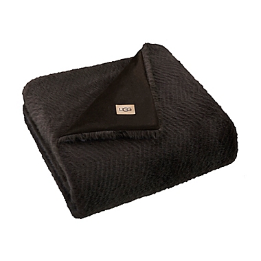 UGG&reg; Drake Throw Blanket in Charcoal. View a larger version of this product image.