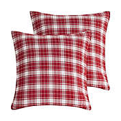 Levtex Home Folk Deer European Pillow Shams in Red (Set of 2)