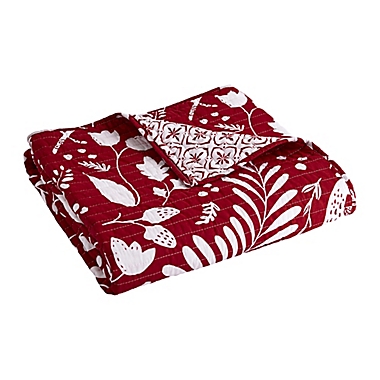 Levtex Home Oscar &amp; Grace Bretton Woods Quilted Reversible Throw Blanket in Red. View a larger version of this product image.