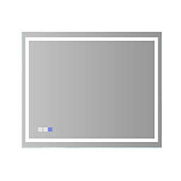 BoyelLiving 30-Inch x 36-Inch Rectangular LED Lighted Bathroom Mirror with Touch Sensor