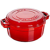 Staub&reg; 7 qt. Enameled Cast Iron Braise and Grill in Cherry