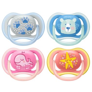 Philips Avent 6-18M 2-Pack Ultra Air Whale/Paw Pacifiers. View a larger version of this product image.