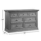 Alternate image 2 for Oxford Baby Glenbrook 7-Drawer Double Dresser in Grey/Graphite