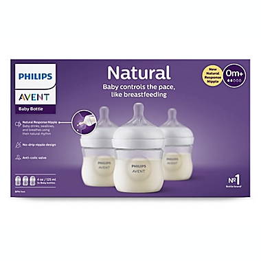 Philips Avent 3-Pack Natural 4 oz. Bottles in Clear. View a larger version of this product image.