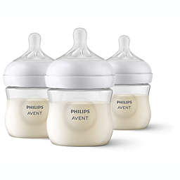 Philips Avent 3-Pack Natural 4 oz. Bottles in Clear