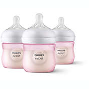 Philips Avent 3-Pack Natural 4 oz. Bottles in Pink