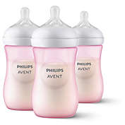 Philips Avent 3-Pack Natural 9 oz. Bottle in Pink