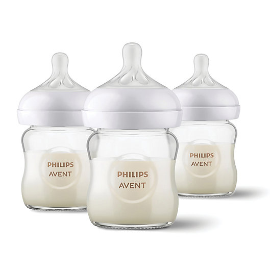 Alternate image 1 for Philips Avent 3-Pack Natural Glass 4 oz. Bottles