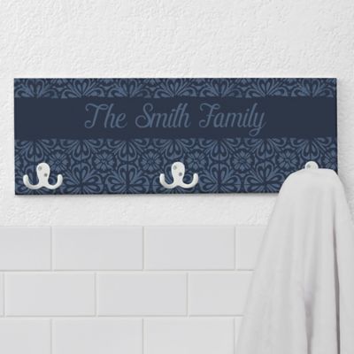 Stamped Pattern Personalized Towel Hook