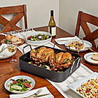 Alternate image 2 for Our Table&trade; 16.5-Inch Hard Anodized Roaster with Rack