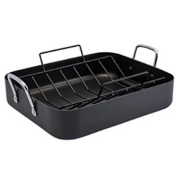 Our Table™ 16.5-Inch Hard Anodized Roaster with Rack