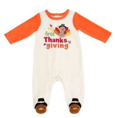 Baby Starters&reg; First Thanksgiving Footie Sleep and Play in White