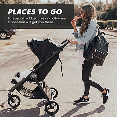 Baby Jogger&reg; City Mini&reg; GT2 Travel System All-Terrain in Jet. View a larger version of this product image.