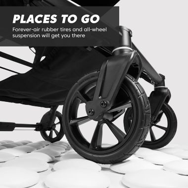 Baby Jogger&reg; City Mini&reg; GT2 All-Terrain Double Stroller in Jet. View a larger version of this product image.