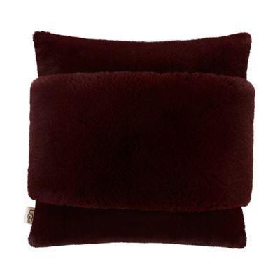 UGG&reg; Mammoth Square Throw Pillow in Cabernet