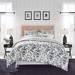Laura Ashley® Amberley Full/Queen Comforter Bonus Set in Black/White