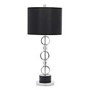 Ridge Road Stacked Circles Table Lamp with Black Drum Shade