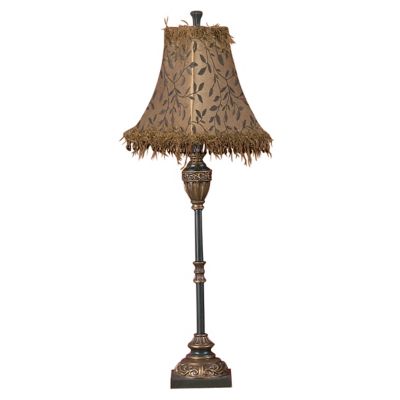 Ridge Road Decor Tuscan Table Lamp in Brass with Bell Shade