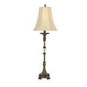 Ridge Road D&eacute;cor Traditional Polystone Bell-Shaped Buffet Lamp in Antique Bronze
