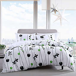 City Scene® Arbon Floral Twin Comforter Set in Black