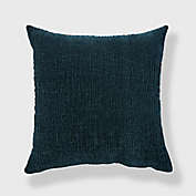 Mabel Textured Chenille Square Throw Pillow in Green