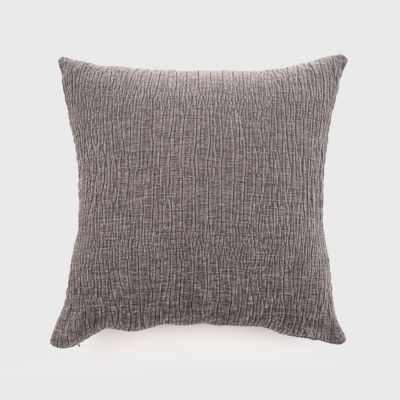 Mabel Textured Chenille Square Throw Pillow in Charcoal
