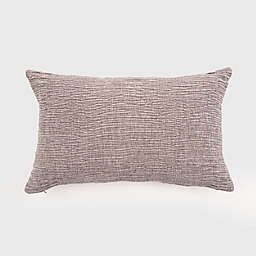 Mabel Textured Chenille Oblong Throw Pillow in Taupe