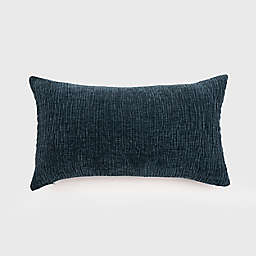 Mabel Textured Chenille Oblong Throw Pillow in Green