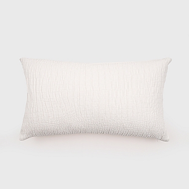 EverGrace&reg; Mabel Textured Chenille Oblong Throw Pillow in White. View a larger version of this product image.