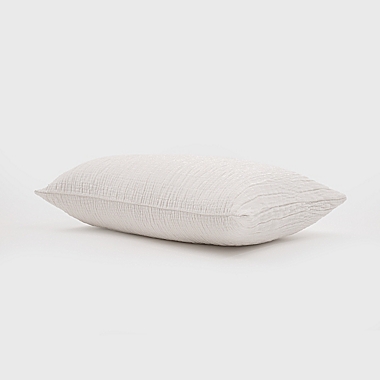 EverGrace&reg; Mabel Textured Chenille Oblong Throw Pillow in White. View a larger version of this product image.