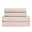 Alternate image 2 for Nestwell&trade; Pima Cotton 500-Thread-Count Twin Sheet Set in Shadow Grey Stripe