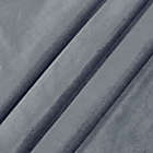 Alternate image 4 for Studio 3B&trade; Velvet 84-Inch Rod Pocket Room Darkening Window Curtain Panel in Graphite (Single)
