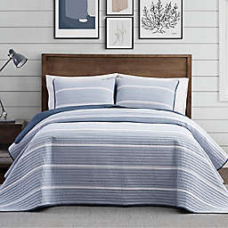 Brooklyn Loom® Niari Yarn Dye Stripe 2-Piece Twin XL Quilt Set in Blue